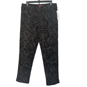 Crazy Larry Black Paisley Paula Pants NWT